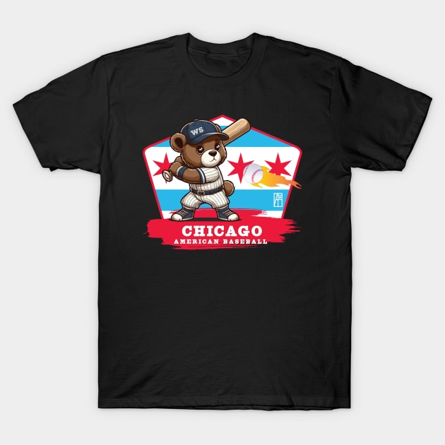 USA - American BASEBALL - Chicago - Baseball mascot - Chicago baseball T-Shirt by ArtProjectShop